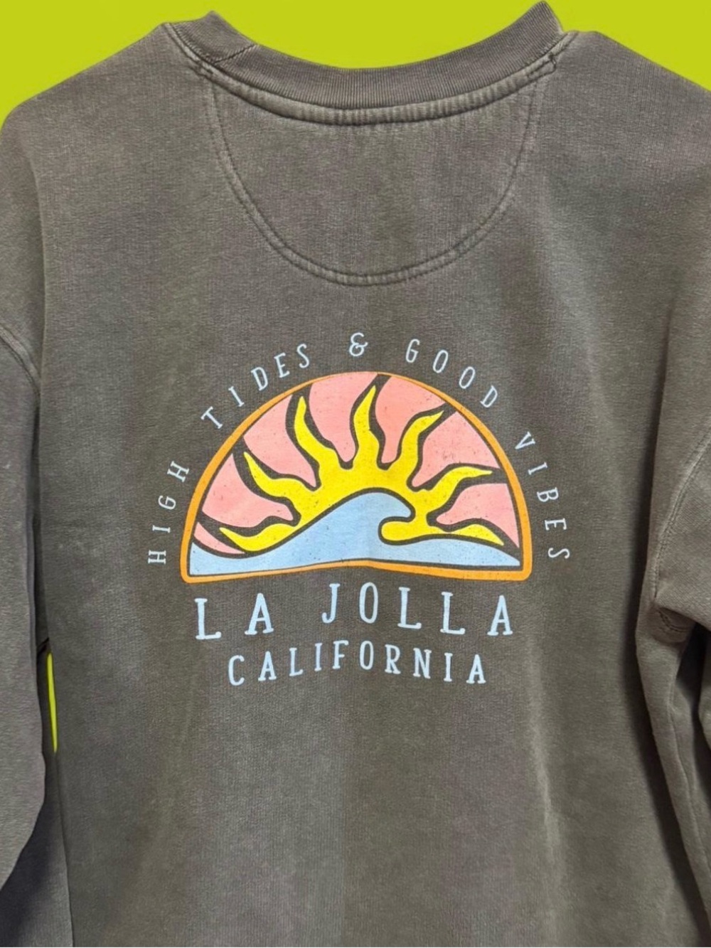 La Jolla California Graphic Pullover Sweatshirt - Charcoal